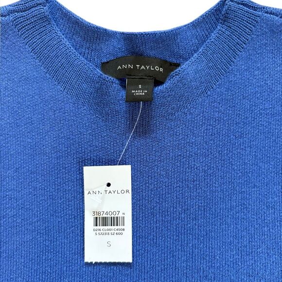 Ann Taylor Midi Dress Blue Navy Color Block Women’s Size Small NEW With Tags - Picture 9 of 11